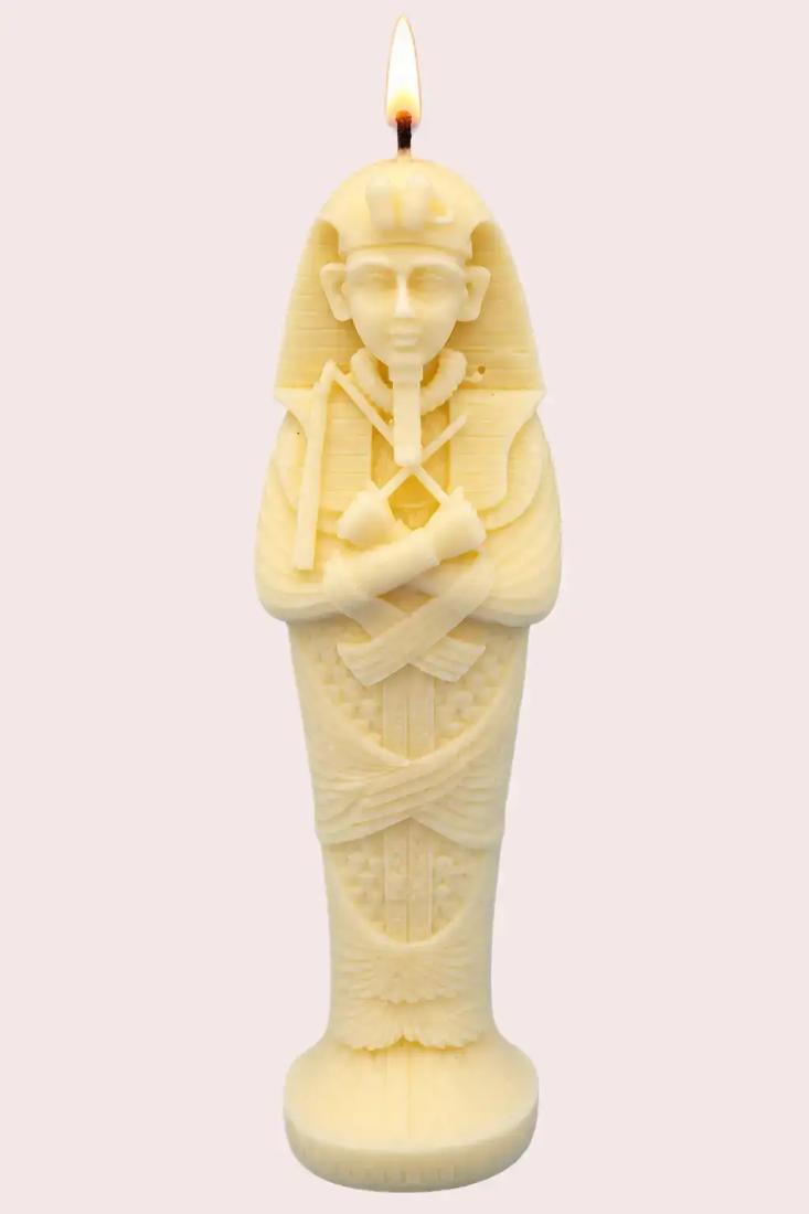 Bougie Le Gardien d’Osiris : déco égyptienne originale