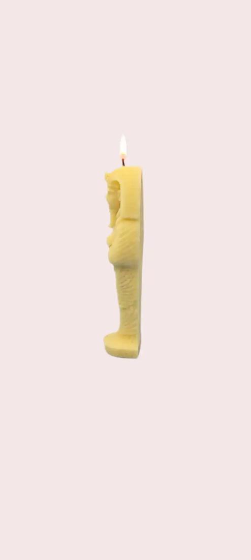 Bougie Le Gardien d’Osiris : déco égyptienne originale
